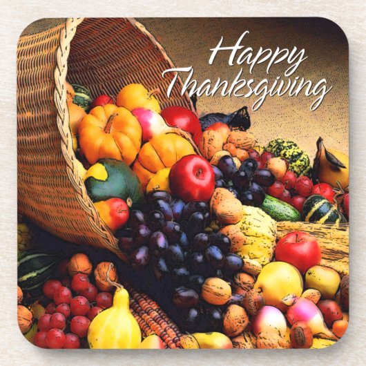 Happy Thanksgiving 12 opties Onderzetters (Voorkant)