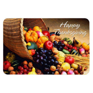 Happy Thanksgiving 12 Premium Flexi Magnet Magneet
