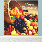 Happy Thanksgiving 12 Stretched Canvas Print (Insitu (Houten vloer))