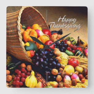 Happy Thanksgiving 12 wandklokken Opties