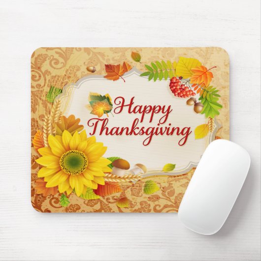 Happy Thanksgiving 13 Mousepad Muismat (Met muis)