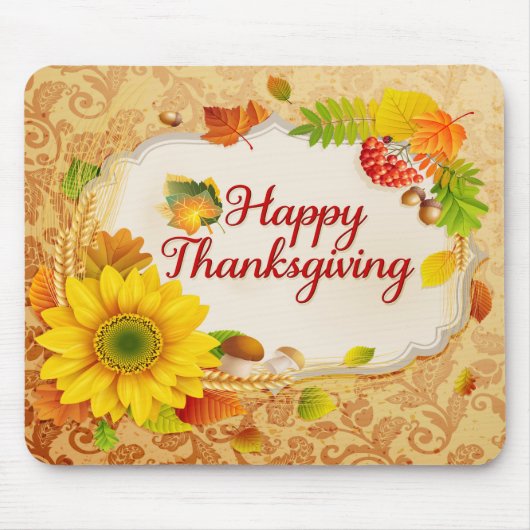 Happy Thanksgiving 13 Mousepad Muismat (Voorkant)