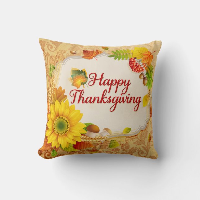 Happy Thanksgiving 13 Pillow Kussen (Voorkant)