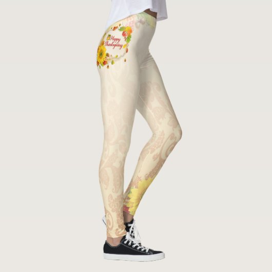 Happy Thanksgiving 13A Afbeelding Opties Leggings (Rechts)
