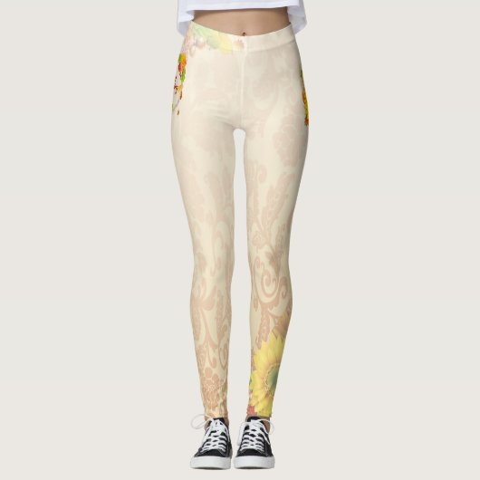 Happy Thanksgiving 13A Afbeelding Opties Leggings (Voorkant)