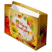 Happy Thanksgiving 13A opties Large Cadeautasje (Voorkant Gekanteld)