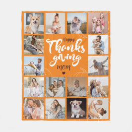 Happy Thanksgiving 16 Fotocollage Fleece Deken