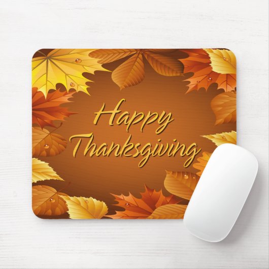Happy Thanksgiving 1 Mousepad Muismat (Met muis)