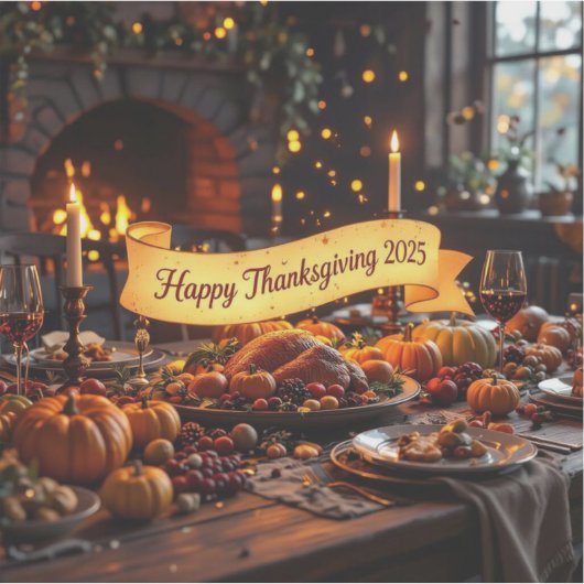 Happy thanksgiving 2025 sticker (Voorkant)