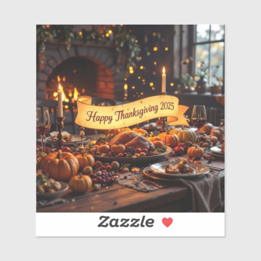 Happy thanksgiving 2025 sticker (Vel)