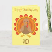 Happy Thanksgiving 20XX Feestdagen Kaart (Voorkant)