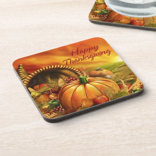 Happy Thanksgiving 2 Onderzetters (Linkerzijde)