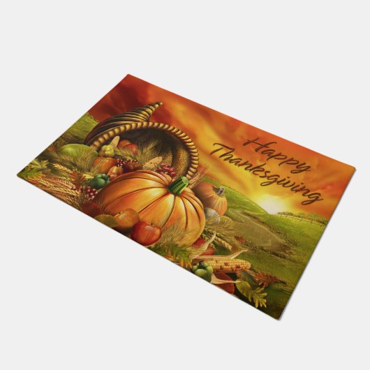 Happy Thanksgiving 2 opties Deurmat (Schuin)