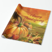 Happy Thanksgiving 2-pakpapier Cadeaupapier (Uitgerold)