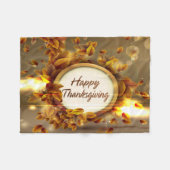 Happy Thanksgiving 3 Fleece Blanket (Voorkant (Horizontaal))