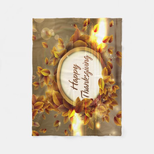 Happy Thanksgiving 3 Fleece Blanket (Voorkant)