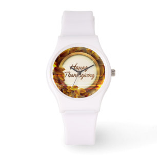 Happy Thanksgiving 3A Watch en Nummeropties Horloge