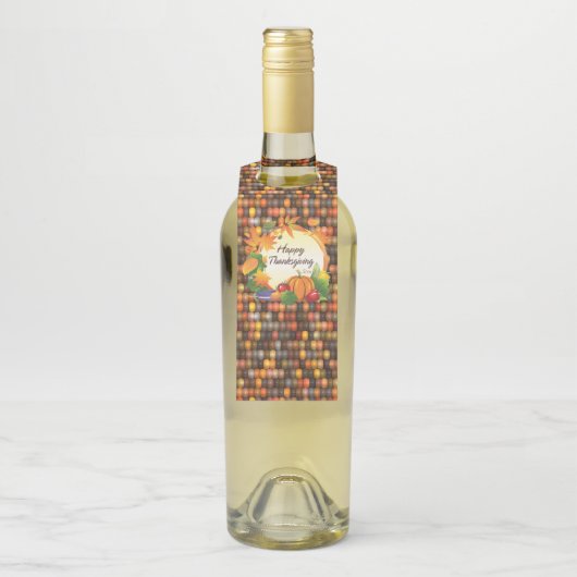 Happy Thanksgiving 5A-13A-opties Flessenhanger (Op fles)