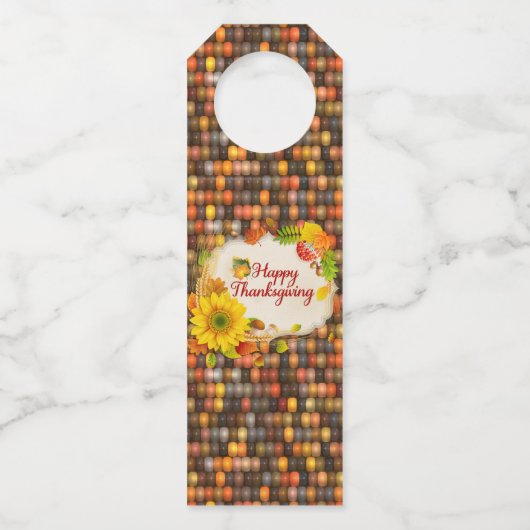 Happy Thanksgiving 5A-13A-opties Flessenhanger (Achterkant)