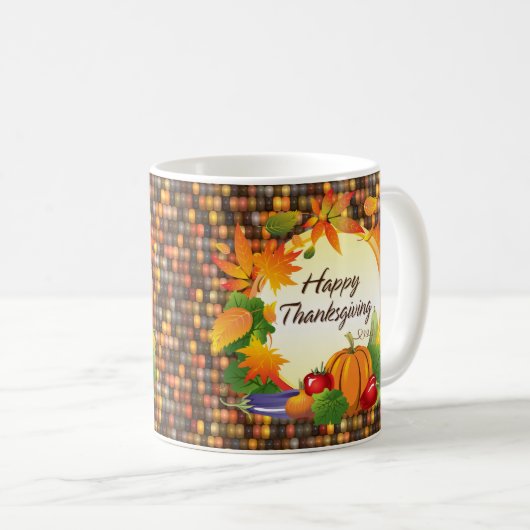 Happy Thanksgiving 5A-13A-opties Koffiemok (Voorkant rechts)