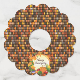 Happy Thanksgiving 5A-13A-opties Wijnglaslabel