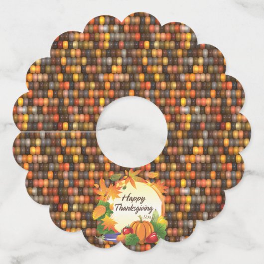 Happy Thanksgiving 5A-13A-opties Wijnglaslabel (Voorkant)