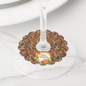 Happy Thanksgiving 5A-13A-opties Wijnglaslabel (Dichtbij)