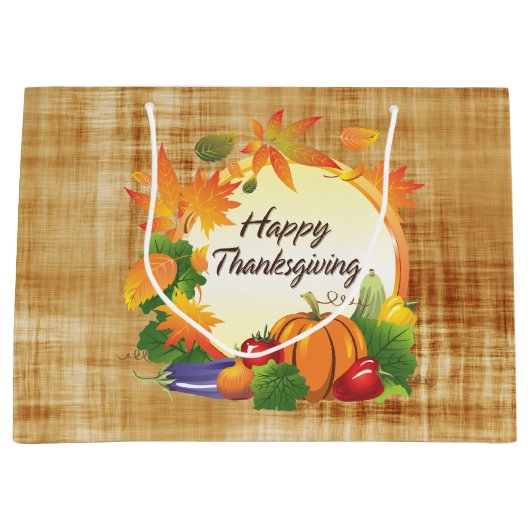 Happy Thanksgiving 5A-opties Groot Cadeauzakje (Voorkant)