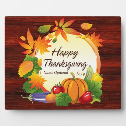 Happy Thanksgiving 5A Plaque Fotoplaat (Voorkant)