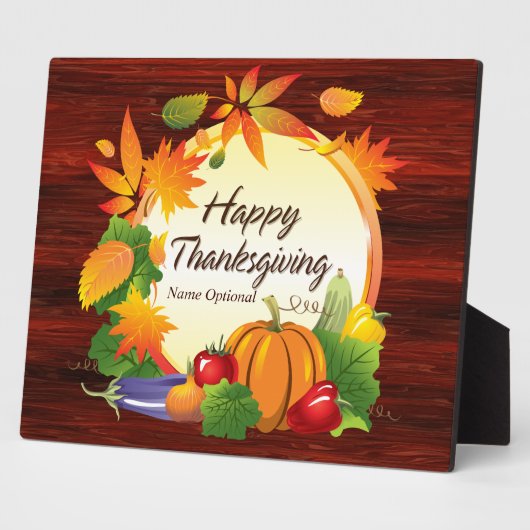 Happy Thanksgiving 5A Plaque Fotoplaat (Zijkant)