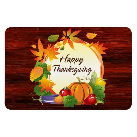 Happy Thanksgiving 5A Premium Magnet Magneet (Horizontaal)