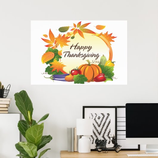 Happy Thanksgiving 5B Poster (Thuiskantoor)