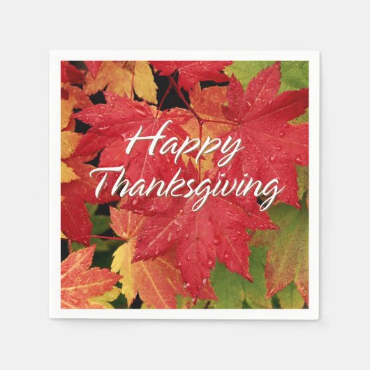 Happy Thanksgiving 8 opties Servet (Voorkant)