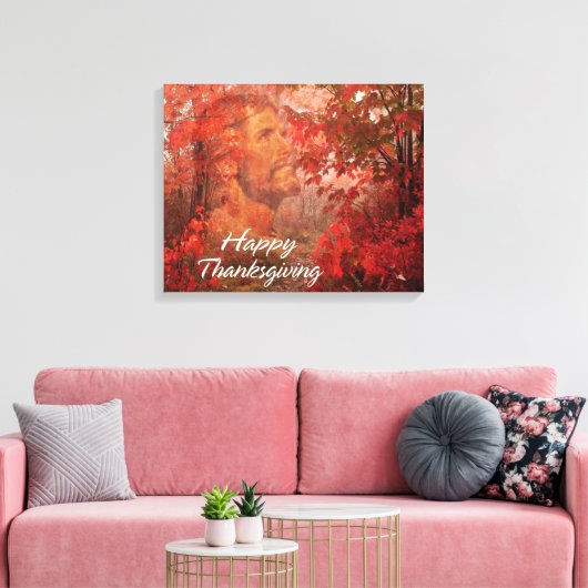 Happy Thanksgiving 9 Wrapped Canvas (Insitu (Woonkamer))