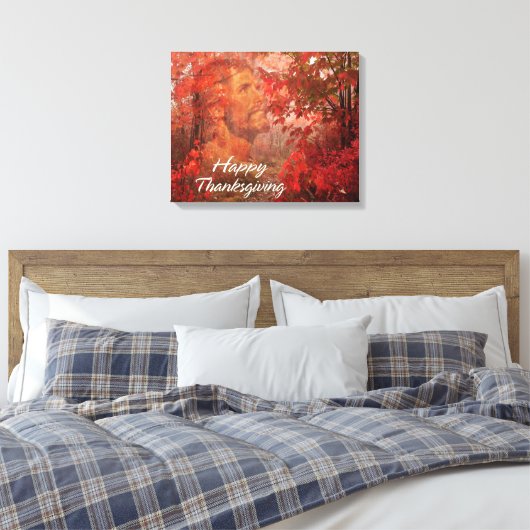 Happy Thanksgiving 9 Wrapped Canvas (Insitu (Slaapkamer))