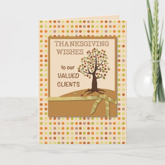 Happy Thanksgiving aan de Stippen van de Cliënten Feestdagen Kaart (Voorkant)
