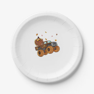 Happy Thanksgiving aan het Riding Monster Truck Bo Papieren Bordje