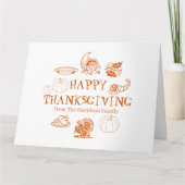 Happy Thanksgiving aangepaste familienaam Kaart (Voorkant)