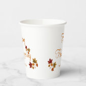 Happy Thanksgiving aangepaste familienaam Papieren Bekers (Links)