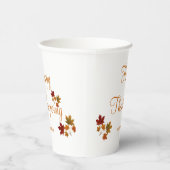 Happy Thanksgiving aangepaste familienaam Papieren Bekers (Rechts)