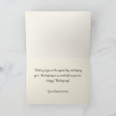 Happy Thanksgiving  aangepaste Thanksgiving Feestdagen Kaart (Binnen)