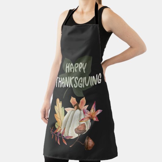 Happy Thanksgiving - Abstracte Herfst pompoen Schort (Insitu)