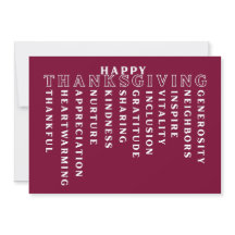Happy Thanksgiving Acrostic Card