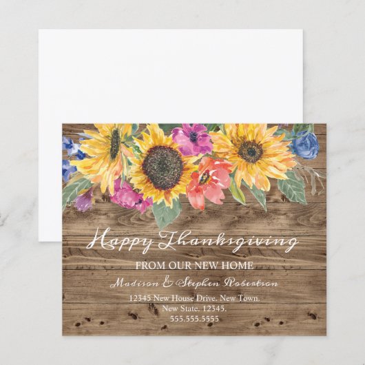 Happy Thanksgiving | Adres wijzigen (Voorkant / Achterkant)