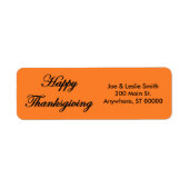 "Happy Thanksgiving" Adresetiketten Etiket (Voorkant)