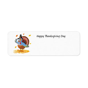 Happy Thanksgiving-adreslabel Etiket