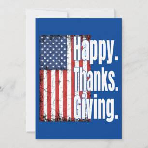 Happy Thanksgiving Amerikaanse vlag  Kaart