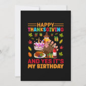 Happy Thanksgiving And It Is My Birthday Kaart (Voorkant)