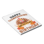 Happy Thanksgiving And Yes It's My Birthday Gift Notitieblok (Schuin)