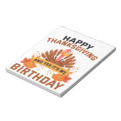 Happy Thanksgiving And Yes It's My Birthday Gift Notitieblok (Linkerzijde)